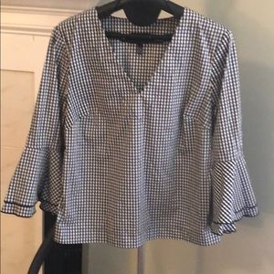 White House black market gingham top